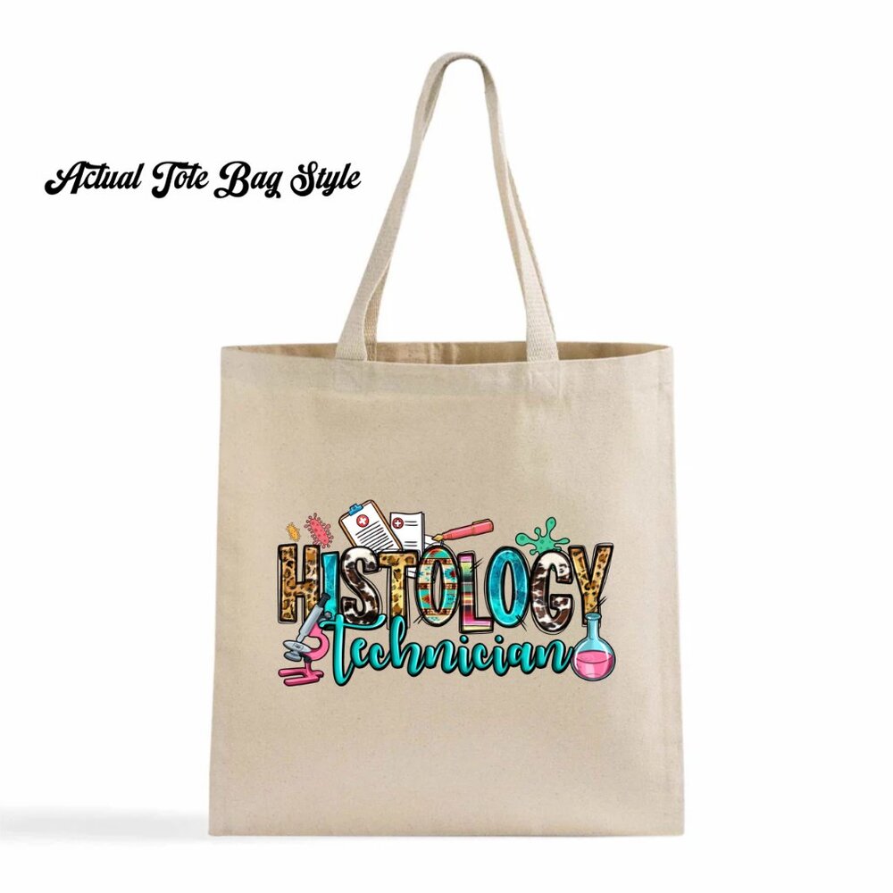 Women's Histology Health Care Heavy Canvas Cotton Tote Bag - Picture 2 of 3